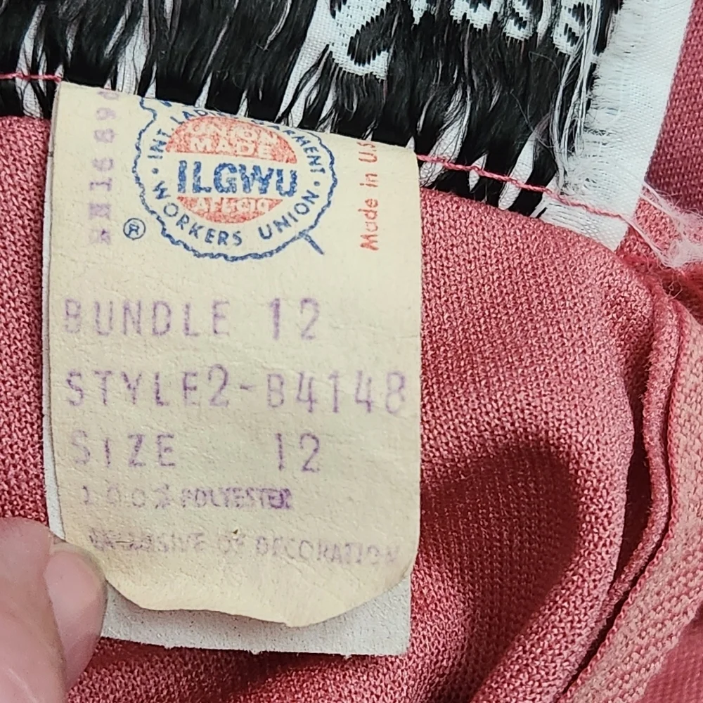 Vintage 70’s Bleeker Street pink sleeveless pleated maxi dress size Large - Picture 8 of 12